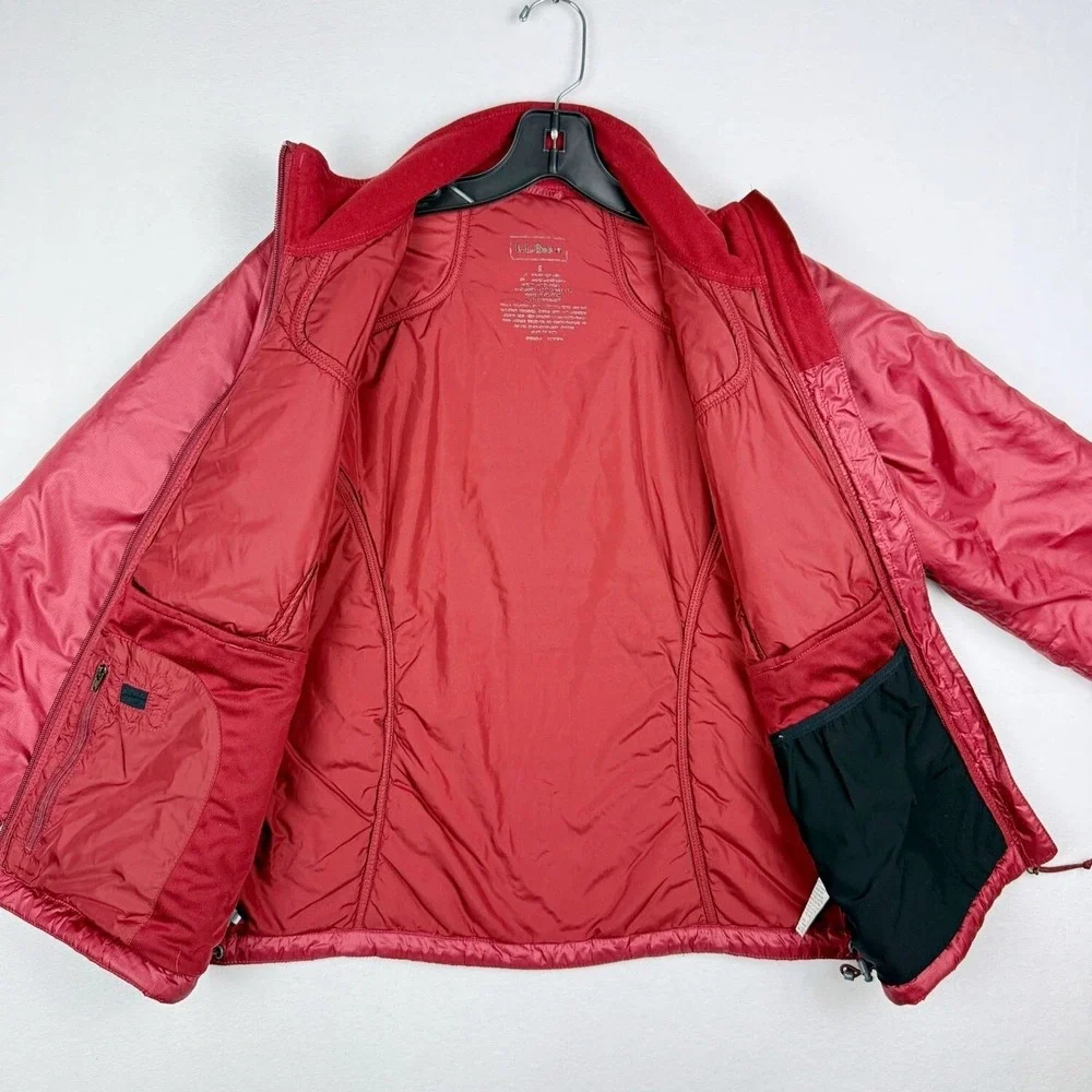 L.L.Bean Primaloft Ripstop‎ Jacket Womens Size S Berry Insulated Featherless